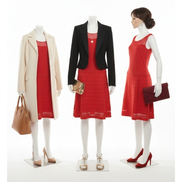 Ralph Lauren Scarlet Red  Midi Dress - Picture 15 of 15